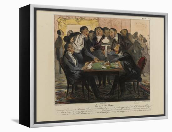 The Lion's Share-Honore Daumier-Framed Premier Image Canvas