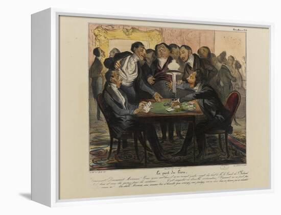 The Lion's Share-Honore Daumier-Framed Premier Image Canvas