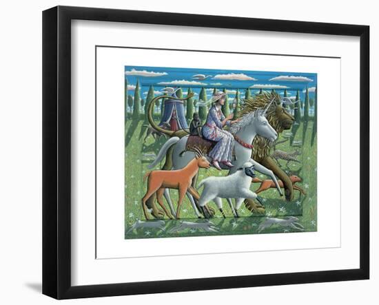 The Lion, The Lady and The Unicorn, 2009-PJ Crook-Framed Giclee Print