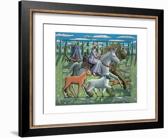 The Lion, The Lady and The Unicorn, 2009-PJ Crook-Framed Giclee Print