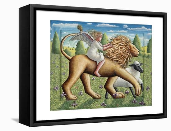 The Lion, the Lamb and the Angel, 2007-PJ Crook-Framed Premier Image Canvas