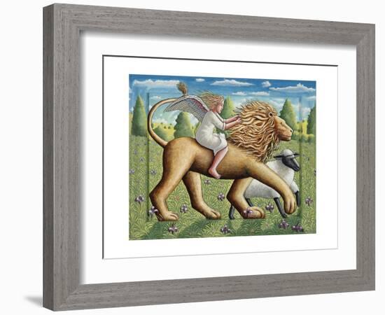 The Lion, the Lamb and the Angel, 2007-PJ Crook-Framed Giclee Print