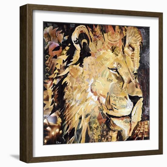 The Lion-James Grey-Framed Art Print