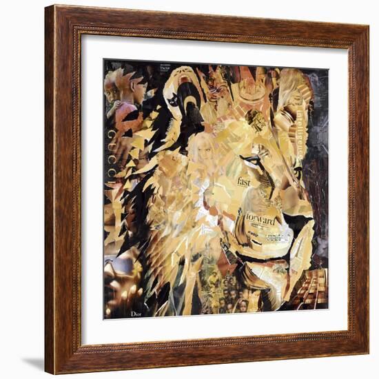 The Lion-James Grey-Framed Art Print