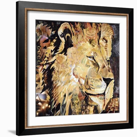 The Lion-James Grey-Framed Art Print