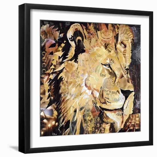 The Lion-James Grey-Framed Art Print