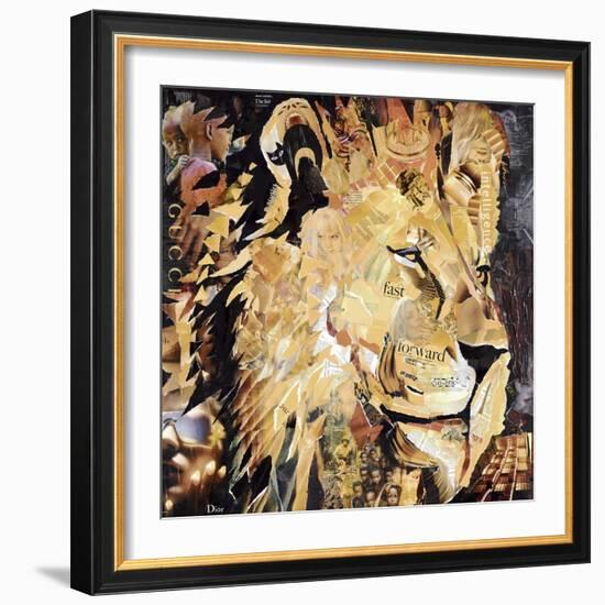 The Lion-James Grey-Framed Art Print