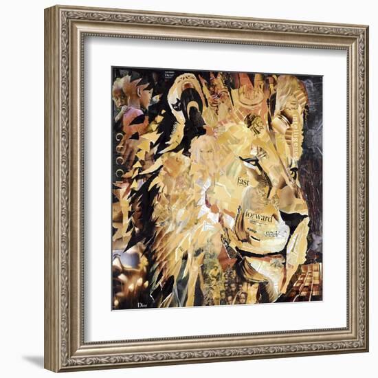 The Lion-James Grey-Framed Art Print