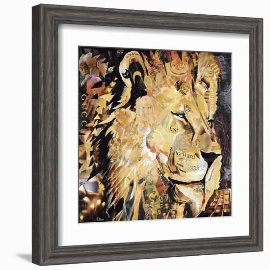 The Lion-James Grey-Framed Art Print