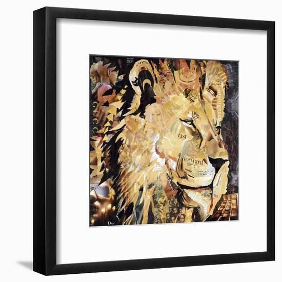 The Lion-James Grey-Framed Art Print