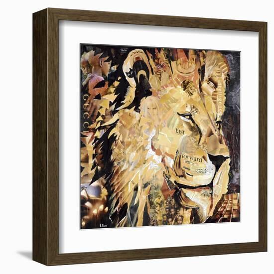 The Lion-James Grey-Framed Art Print