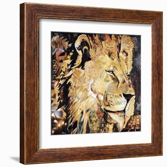 The Lion-James Grey-Framed Art Print