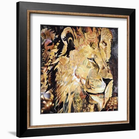 The Lion-James Grey-Framed Art Print