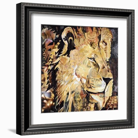 The Lion-James Grey-Framed Art Print