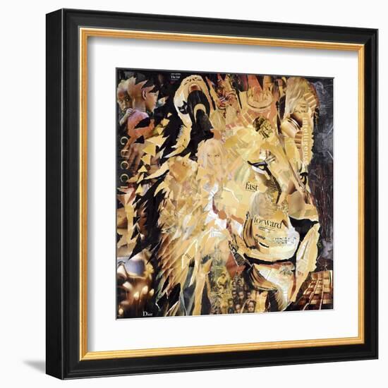 The Lion-James Grey-Framed Art Print