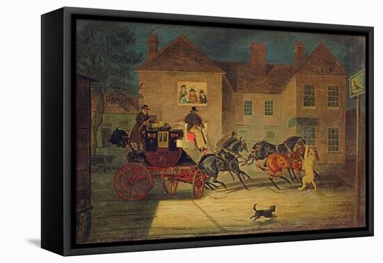 The Lioness Attacking the Exeter Mail-James Pollard-Framed Premier Image Canvas