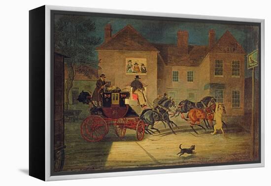 The Lioness Attacking the Exeter Mail-James Pollard-Framed Premier Image Canvas