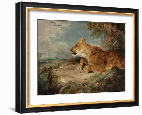 The Lioness, C.1824-27-John Frederick Lewis-Framed Giclee Print