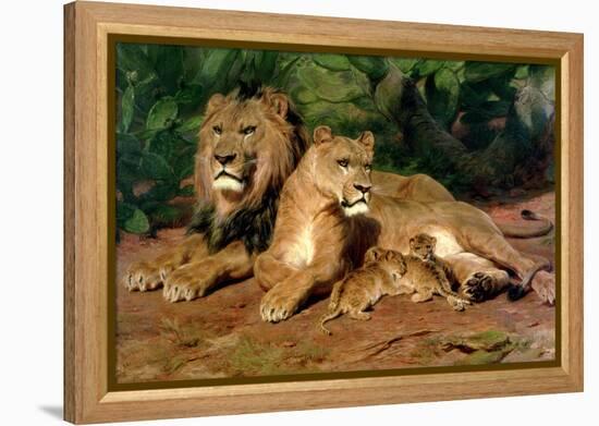 The Lions at Home, 1881-Rosa Bonheur-Framed Premier Image Canvas