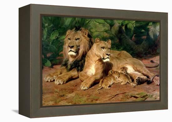 The Lions at Home, 1881-Rosa Bonheur-Framed Premier Image Canvas