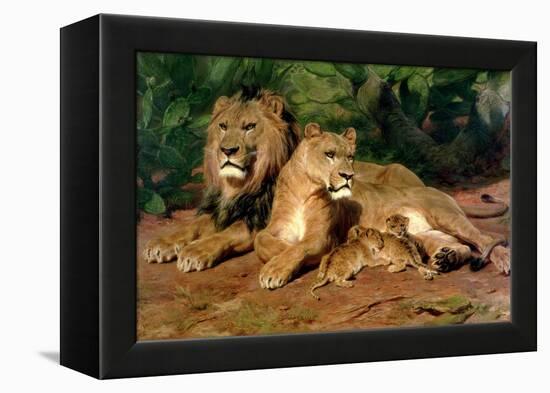 The Lions at Home, 1881-Rosa Bonheur-Framed Premier Image Canvas