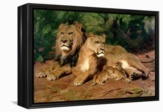 The Lions at Home, 1881-Rosa Bonheur-Framed Premier Image Canvas