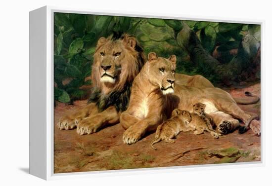 The Lions at Home, 1881-Rosa Bonheur-Framed Premier Image Canvas