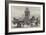 The Lions at the Base of the Nelson Column, Trafalgar-Square-Charles Robinson-Framed Giclee Print