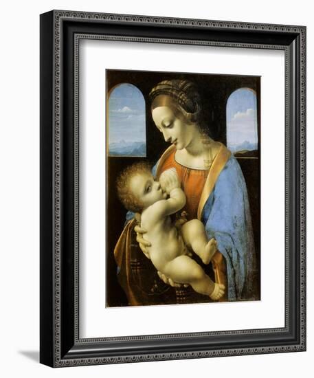 The Litta Madonna, 1490-Leonardo da Vinci-Framed Giclee Print