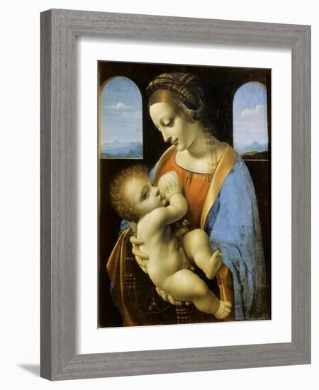 The Litta Madonna, 1490-Leonardo da Vinci-Framed Giclee Print