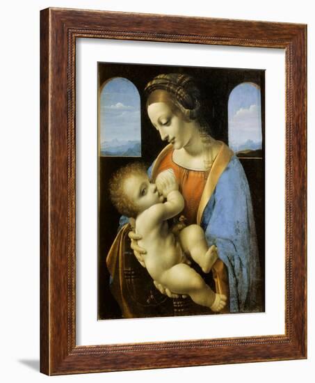 The Litta Madonna, 1490-Leonardo da Vinci-Framed Giclee Print