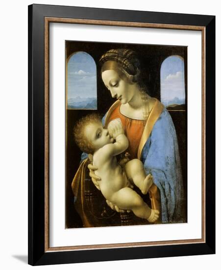 The Litta Madonna, 1490-Leonardo da Vinci-Framed Giclee Print