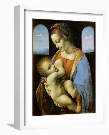 The Litta Madonna, 1490-Leonardo da Vinci-Framed Giclee Print