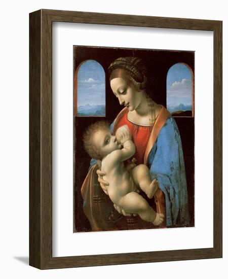 The Litta Madonna, c.1490-Leonardo Da Vinci-Framed Giclee Print