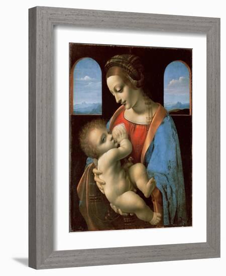 The Litta Madonna, c.1490-Leonardo Da Vinci-Framed Giclee Print