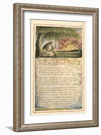 The Little Black Boy: Plate 9 from 'Songs of Innocence and of Experience' C.1815-26-William Blake-Framed Giclee Print