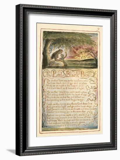 The Little Black Boy: Plate 9 from 'Songs of Innocence and of Experience' C.1815-26-William Blake-Framed Giclee Print