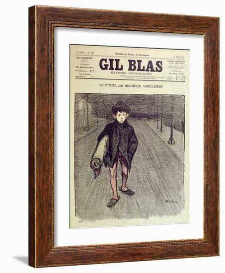 The Little Boy, from 'Gil Blas', 1897 (Colour Litho)-Théophile Alexandre Steinlen-Framed Giclee Print