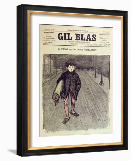 The Little Boy, from 'Gil Blas', 1897 (Colour Litho)-Théophile Alexandre Steinlen-Framed Giclee Print