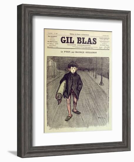 The Little Boy, from 'Gil Blas', 1897 (Colour Litho)-Théophile Alexandre Steinlen-Framed Giclee Print