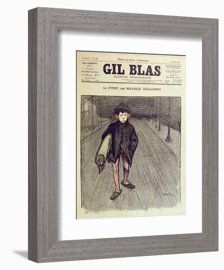 The Little Boy, from 'Gil Blas', 1897 (Colour Litho)-Théophile Alexandre Steinlen-Framed Giclee Print