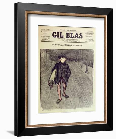 The Little Boy, from 'Gil Blas', 1897 (Colour Litho)-Théophile Alexandre Steinlen-Framed Giclee Print