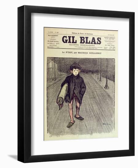 The Little Boy, from 'Gil Blas', 1897 (Colour Litho)-Théophile Alexandre Steinlen-Framed Giclee Print