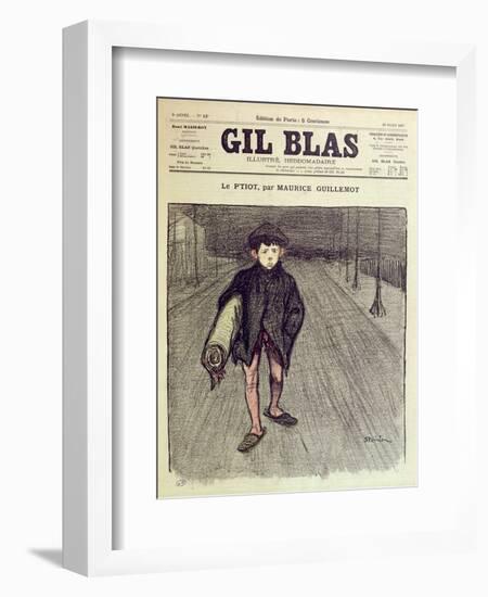 The Little Boy, from 'Gil Blas', 1897 (Colour Litho)-Théophile Alexandre Steinlen-Framed Giclee Print