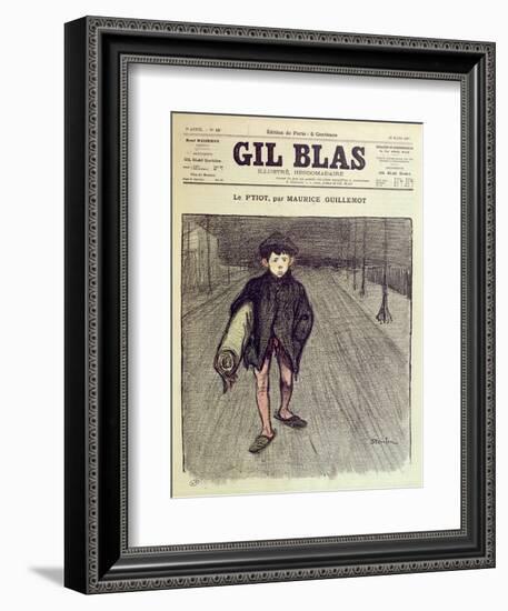 The Little Boy, from 'Gil Blas', 1897 (Colour Litho)-Théophile Alexandre Steinlen-Framed Giclee Print