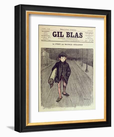 The Little Boy, from 'Gil Blas', 1897 (Colour Litho)-Théophile Alexandre Steinlen-Framed Giclee Print
