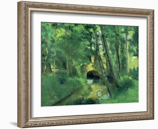 The Little Bridge, Pontoise, 1875-Camille Pissarro-Framed Giclee Print