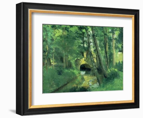 The Little Bridge, Pontoise, 1875-Camille Pissarro-Framed Giclee Print
