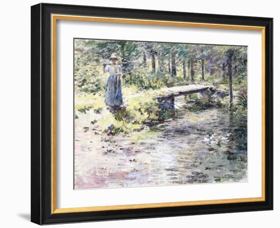 The Little Bridge-Theodore Robinson-Framed Giclee Print