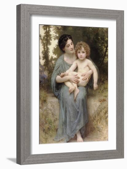 The Little Brother-William Adolphe Bouguereau-Framed Premium Giclee Print